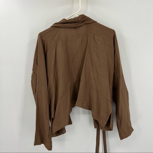 Crea Concepts Linen Blend Open Front Jacket Small - Picture 5 of 9